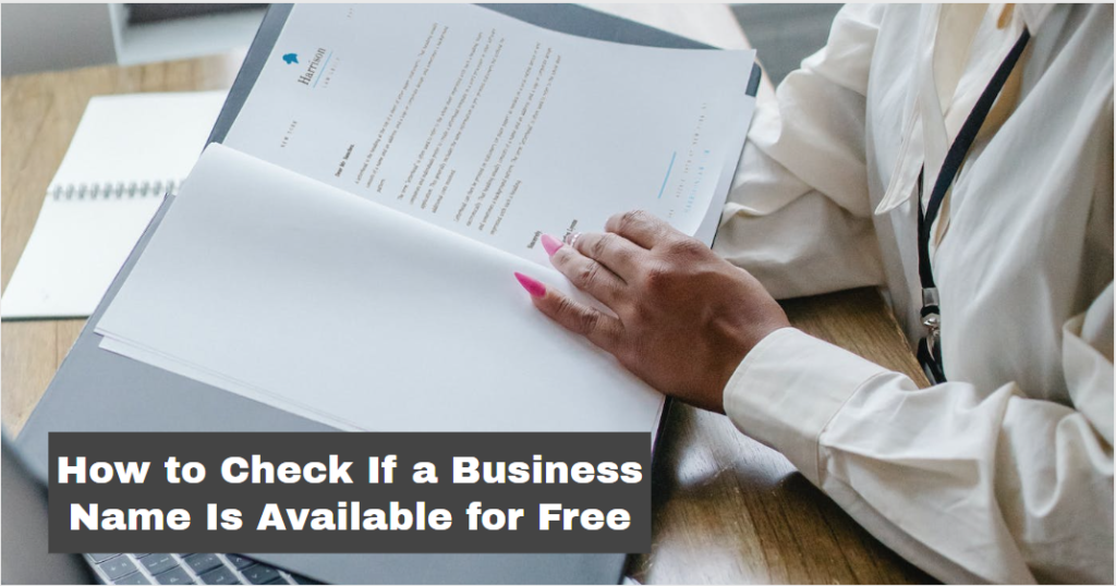 How to Check If a Business Name Is Available for Free